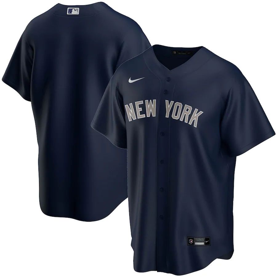 Mens New York Yankees Nike Navy Alternate Replica Team MLB Jerseys